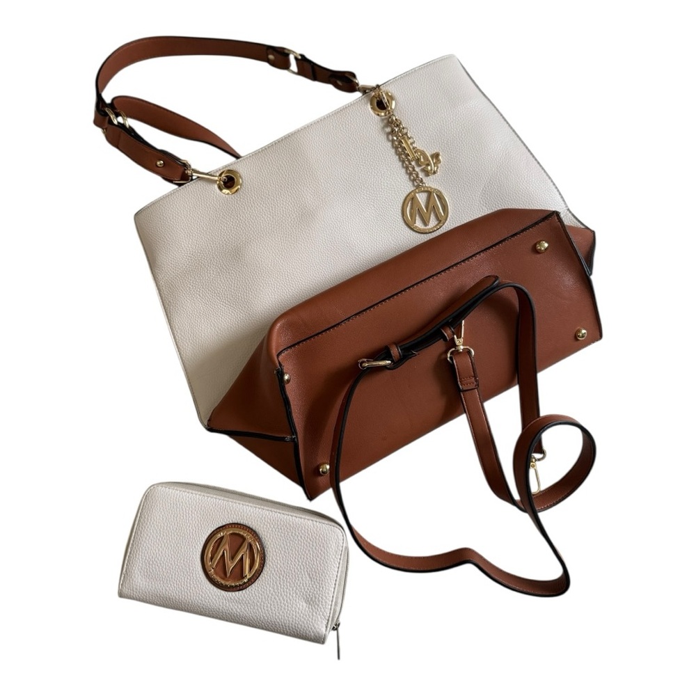 MKF Collection  Tote Handbag 2 in 1 by MIA K   FALLOW